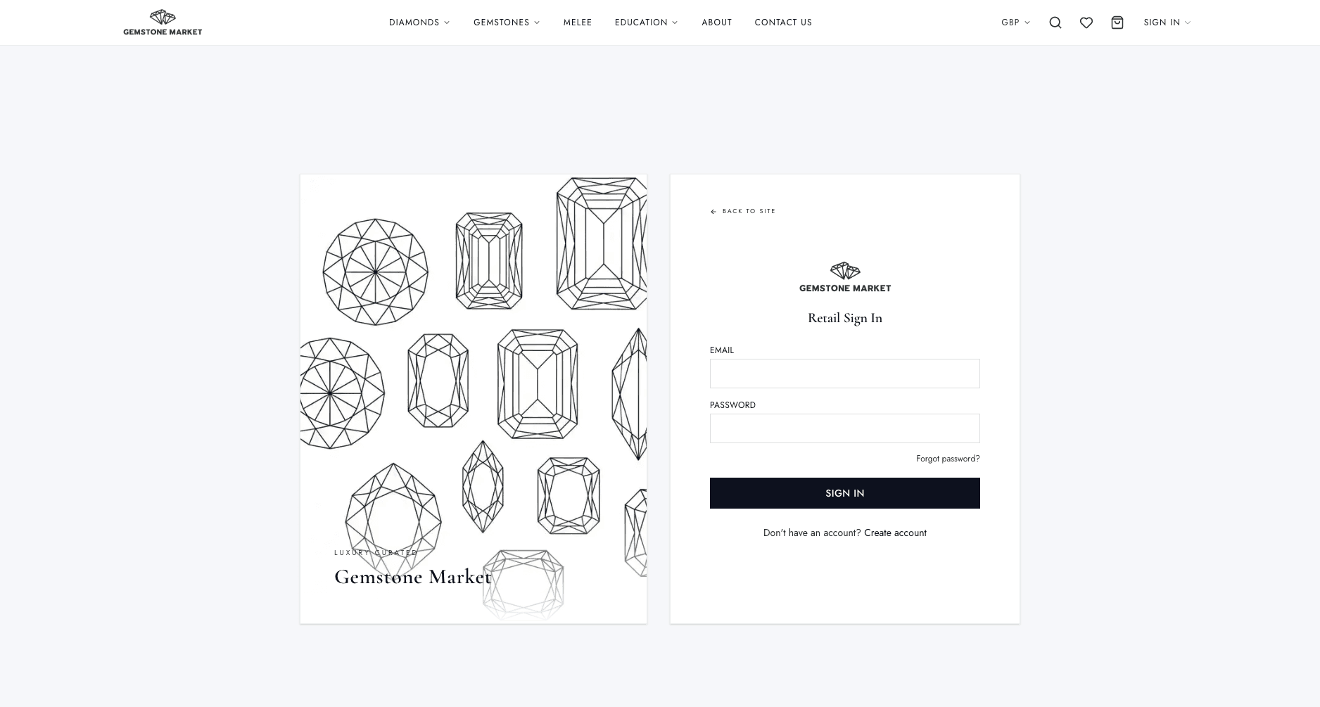 Gemstone Market — mobile screenshot