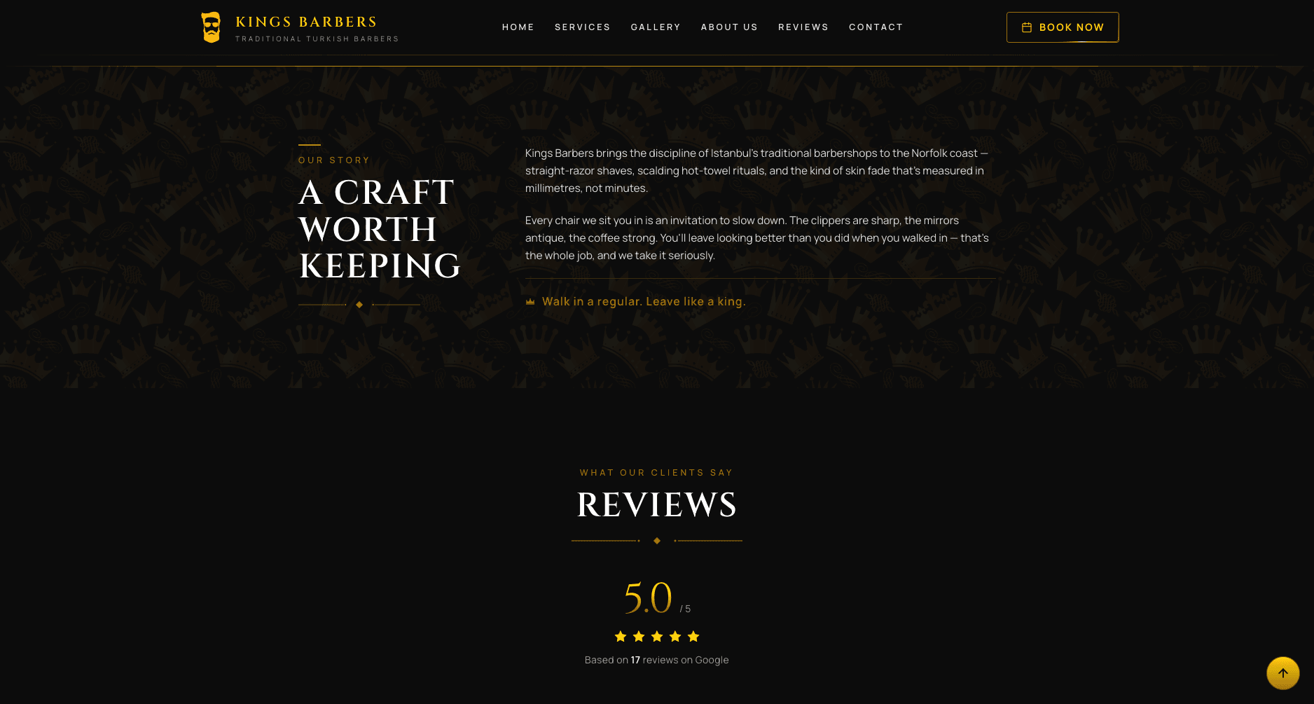 Kings Barbers — screenshot
