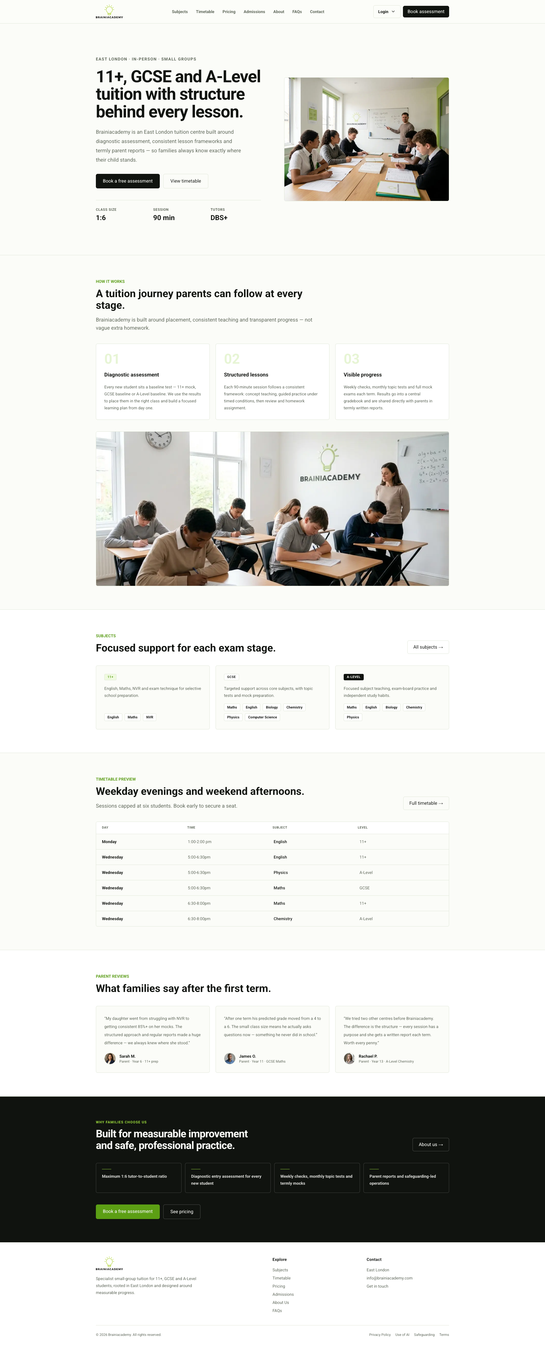 Brainiacademy — interface