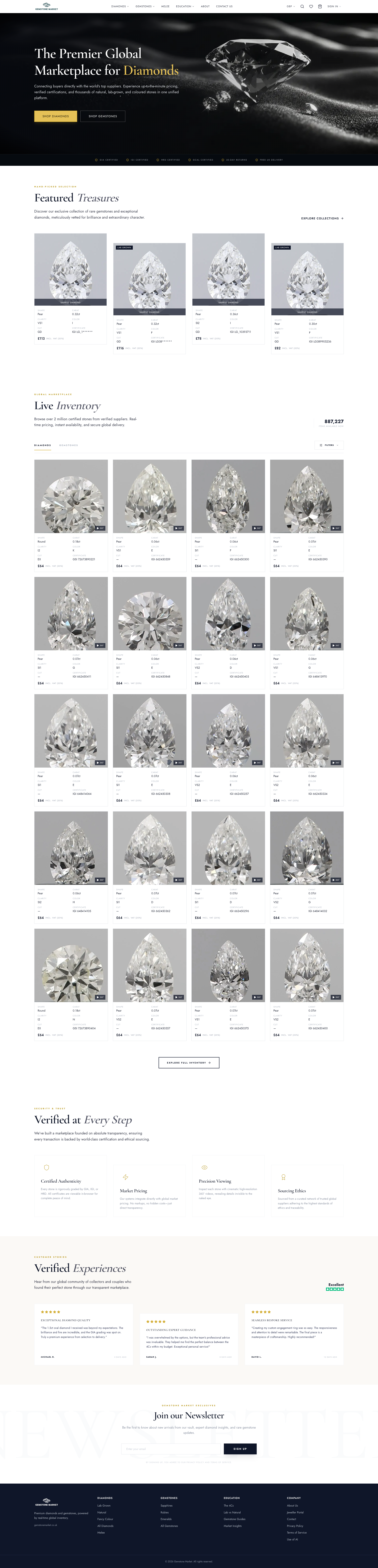 Gemstone Market — interface