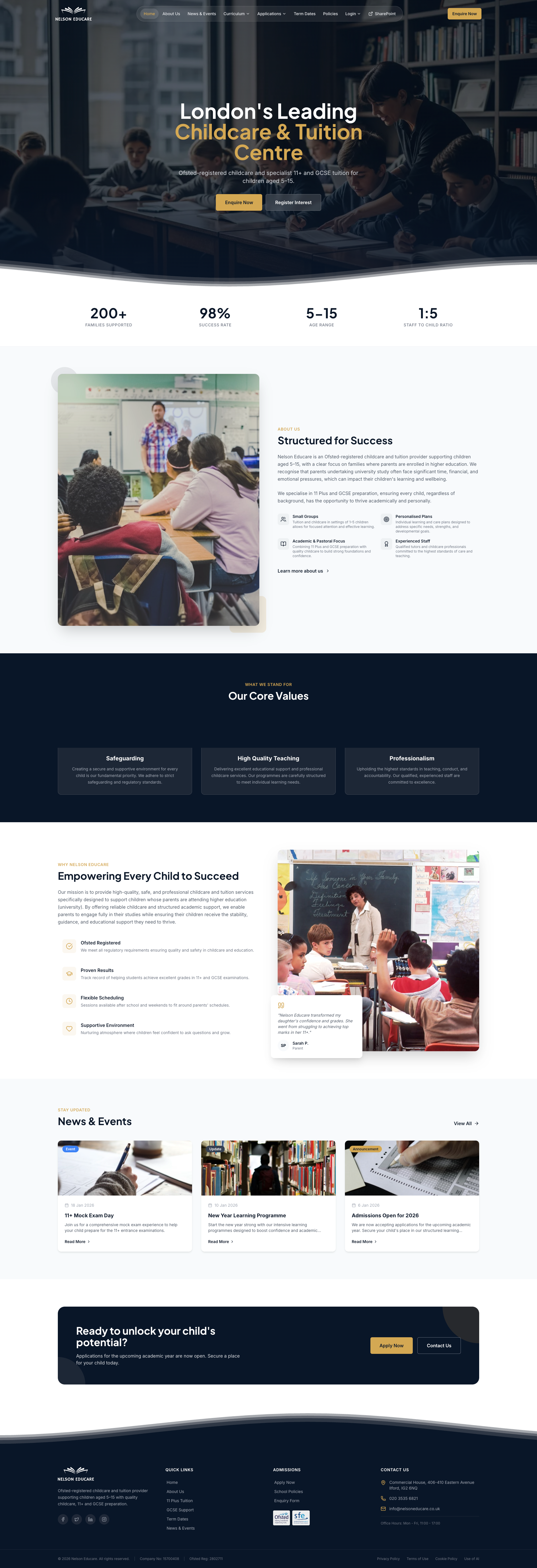 Nelson Educare — interface